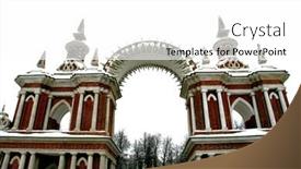  Presentation with russia - Audience pleasing presentation theme consisting of russia moscow tsaritsino zarizino tsaritsyno tsaritsino palace backdrop and a white colored foreground