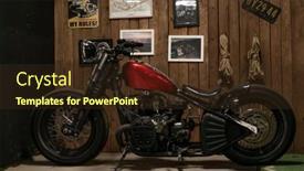  Presentation with motorcycle classic - Amazing PPT theme having russia-saint-petersburg-31 backdrop and a tawny brown colored foreground