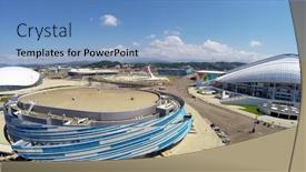  Presentation with summer olympic - Presentation having russia-sochi-jul-26-2014 background and a teal colored foreground