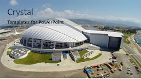  Presentation with summer olympic - PPT theme featuring russia-sochi-jul-26-2014 background and a light blue colored foreground