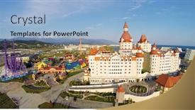  Presentation with amusement park - Amazing presentation design having russia-sochi-jul-27-2014 backdrop and a light blue colored foreground