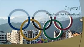  Presentation with olympic - Slide set featuring russia-sochi-july-4-2019 background and a light blue colored foreground