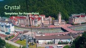  Presentation with town hall - Colorful PPT theme enhanced with russia-sochi-july-4-2019 backdrop and a tawny brown colored foreground