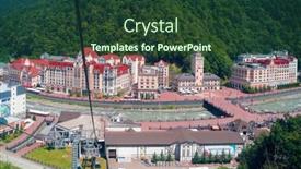  Presentation with town hall - Beautiful presentation design featuring russia-sochi-july-4-2019 backdrop and a tawny brown colored foreground