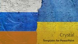  Presentation with concrete cracked - Slide deck enhanced with russia-vs-ukraine-cracked-concrete background and a gold colored foreground