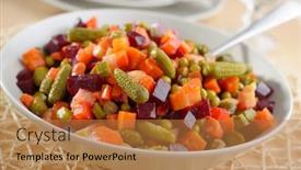  Presentation with beetroot - Amazing presentation theme having russian beetroot salad with gherkins backdrop and a coral colored foreground
