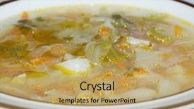  Presentation with education russian languages - Audience pleasing PPT theme consisting of russian cabbage soup backdrop and a yellow colored foreground