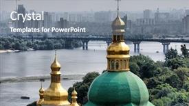  Presentation with lavra ceu aberto de ouro - Presentation enhanced with russian church - hdr kiev-pechersk lavra monastery background and a  colored foreground