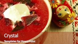  Presentation with russian doll - PPT theme enhanced with russian doll - borscht background and a crimson colored foreground