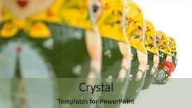  Presentation with russian doll - Audience pleasing presentation theme consisting of russian dolls with one standing backdrop and a violet colored foreground