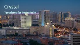  Presentation with government - Beautiful PPT theme featuring foreign affair - russian federation government building backdrop and a ocean colored foreground