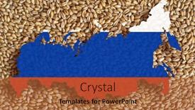  Presentation with world flag - Presentation theme enhanced with russian-flag-and-wheat-russian background and a red colored foreground