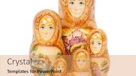  Presentation with russian doll - Slides consisting of russian-folk-wooden-nesting-doll background and a yellow colored foreground