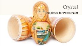  Presentation with russian doll - Audience pleasing slides consisting of russian-folk-wooden-nesting-doll backdrop and a lemonade colored foreground