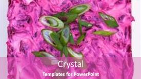  Presentation with russian - Slides enhanced with russian-food-holiday-herring-salad background and a purple colored foreground