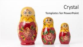  Presentation with russian doll - Amazing slide set having russian hand painted wooden doll backdrop and a white colored foreground