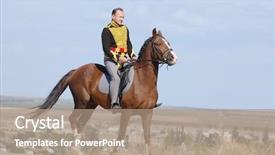  Presentation with war - Audience pleasing slides consisting of russian hussar kiev's hussar regiment crimean war time backdrop and a coral colored foreground