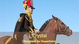  Presentation with russian - Cool new PPT theme with regimented - russian hussar kiev's hussar regiment backdrop and a tawny brown colored foreground