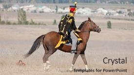  Presentation with war - Colorful PPT layouts enhanced with russian hussar kiev's hussar regiment crimean war time backdrop and a coral colored foreground