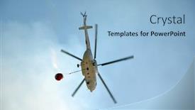  Presentation with russian forest - Colorful presentation theme enhanced with russian-mi-8-helicopter-draws backdrop and a  colored foreground