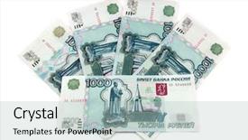  Presentation with russian - Amazing presentation having russian money - 1000 rubles banknote backdrop and a  colored foreground