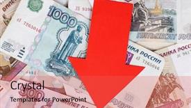  Presentation with russian - Cool new slide deck with russian money as depreciation backdrop and a red colored foreground