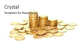  Presentation with gold silver - PPT layouts featuring russian money toned in gold background and a white colored foreground