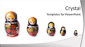  Presentation with matryoshka - Audience pleasing presentation design consisting of russian nesting matryoshka dolls isolated backdrop and a  colored foreground