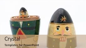  Presentation with russian - Amazing slide deck having russian nesting nutcracker split open isolated backdrop and a coral colored foreground