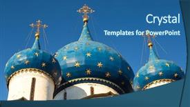  Presentation with russian - Cool new slide deck with historic town suzdal the golden backdrop and a ocean colored foreground