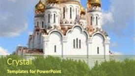  Presentation with orthodox - PPT theme having russian-orthodox-church-with-gold background and a tawny brown colored foreground