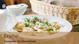  Presentation with russian - Presentation consisting of russian-pelmeni-dumplings-with-meat background and a  colored foreground