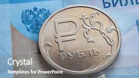  Presentation with nap 2000 - Cool new PPT theme with russian roubles coin against 2000 backdrop and a gray colored foreground