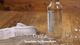  Presentation with vodka - Cool new slides with russian snack vodka and dried fish backdrop and a coral colored foreground