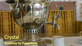  Presentation with traditional culture - Audience pleasing PPT layouts consisting of russian tea samovar concept traditional backdrop and a tawny brown colored foreground