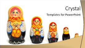  Presentation with russian doll - Presentation with russian toy matrioska isolated background and a white colored foreground