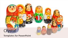  Presentation with russian doll - Amazing slides having russian toy matrioska isolated backdrop and a lemonade colored foreground