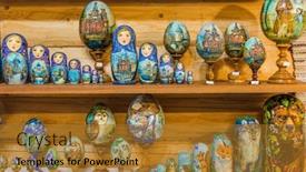  Presentation with russian - Slide set with russian-toys-matrioshka-art-background background and a gold colored foreground