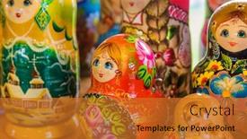  Presentation with russian - PPT theme having russian-toys-matrioshka-art-background background and a gold colored foreground