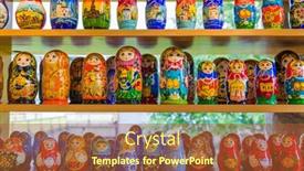  Presentation with russian - PPT theme featuring russian-toys-matrioshka-art-background background and a red colored foreground