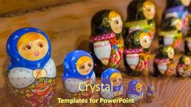  Presentation with russian - Slides having russian-toys-matrioshka-art-background background and a tawny brown colored foreground