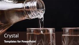  Presentation with vodka - PPT theme having pink stapler with clipping path on white background and a pink colored foreground