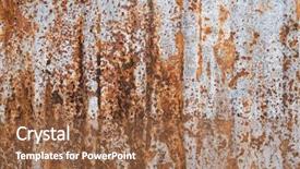  Presentation with old metal sheet roof texture - Colorful presentation design enhanced with rust texture old metal surface backdrop and a coral colored foreground