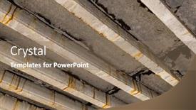  Presentation with metal - PPT theme enhanced with rusted-metal-ceiling-at-outdoor background and a coral colored foreground