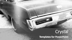  Presentation with old muscle car - Cool new presentation with rusted old american muscle car backdrop and a dark gray colored foreground