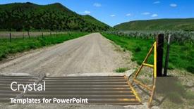  Presentation with cattle - Theme featuring rusted-old-cattle-crossing-grate background and a  colored foreground