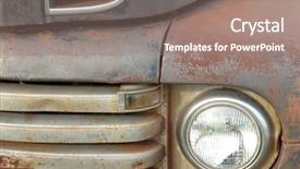  Presentation with old - Beautiful slides featuring rusted old pick up truck backdrop and a coral colored foreground