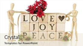  Presentation with rustic love - Cool new presentation with rustic alphabet blocks arranged backdrop and a  colored foreground