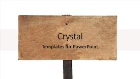  Presentation with hiking - Cool new presentation theme with rustic blank wooden sign backdrop and a coral colored foreground