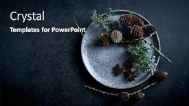  Presentation with dark space - Presentation consisting of rustic-christmas-decoration-on-dark background and a wine colored foreground